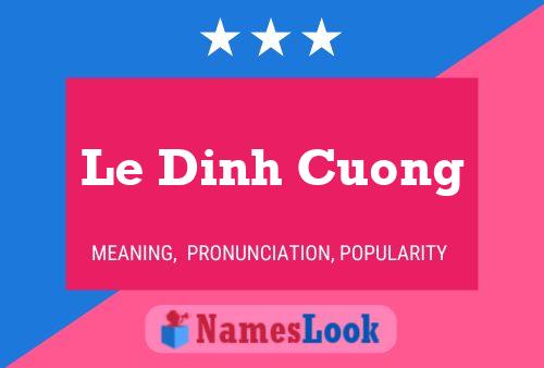 Le Dinh Cuong Namensposter