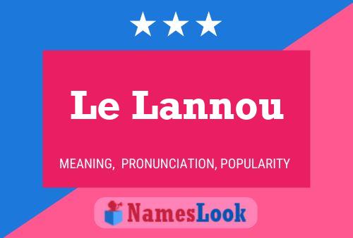 Le Lannou Namensposter