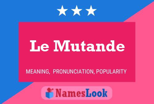 Le Mutande Namensposter