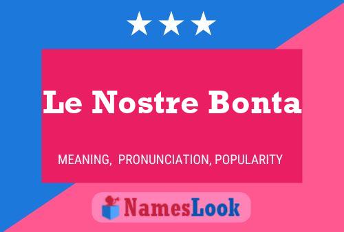 Le Nostre Bonta Namensposter