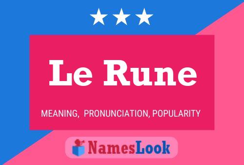 Le Rune Namensposter