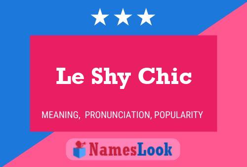 Le Shy Chic Namensposter