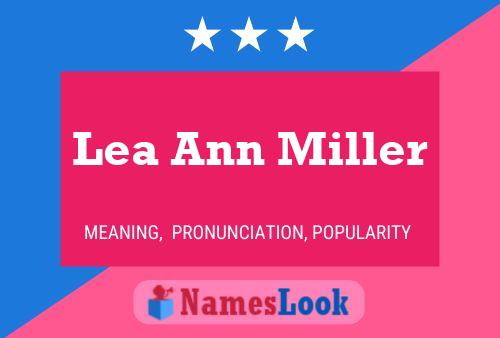 Lea Ann Miller Namensposter