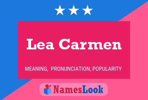 Lea Carmen Namensposter