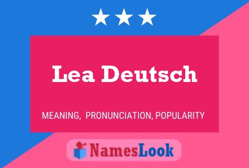 Lea Deutsch Namensposter