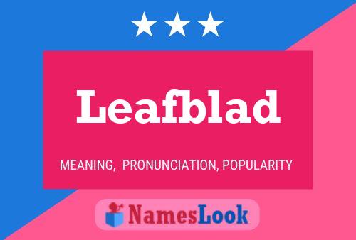 Leafblad Namensposter