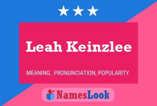 Leah Keinzlee Namensposter