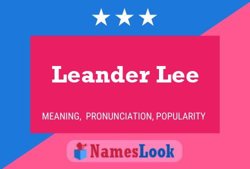 Leander Lee Namensposter