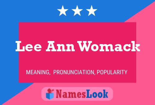 Lee Ann Womack Namensposter