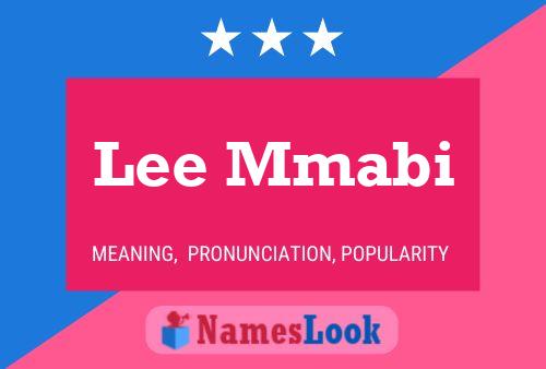 Lee Mmabi Namensposter