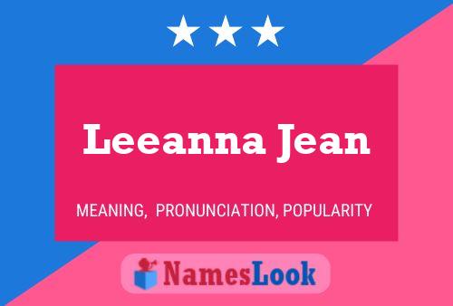 Leeanna Jean Namensposter