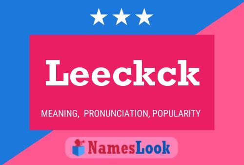 Leeckck Namensposter