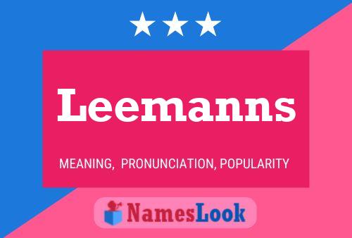 Leemanns Namensposter