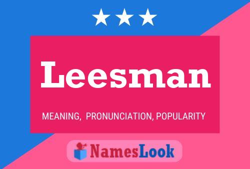 Leesman Namensposter