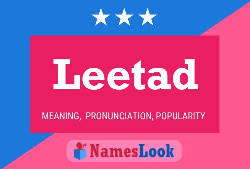 Leetad Namensposter