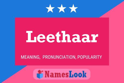 Leethaar Namensposter