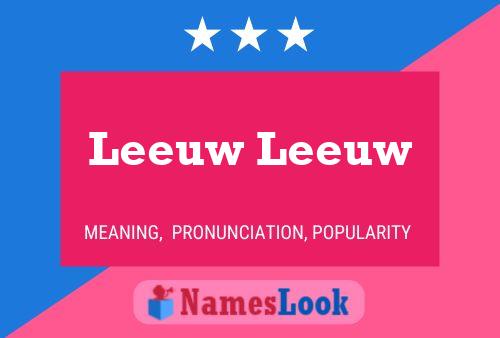 Leeuw Leeuw Namensposter