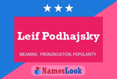 Leif Podhajsky Namensposter