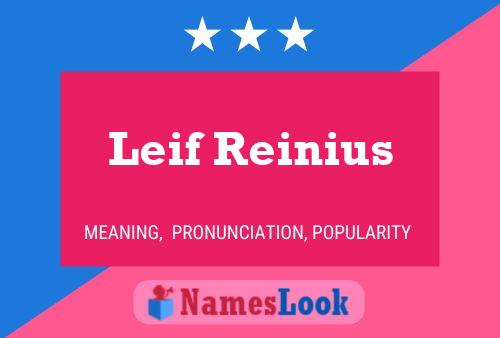 Leif Reinius Namensposter