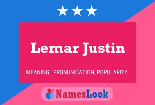 Lemar Justin Namensposter