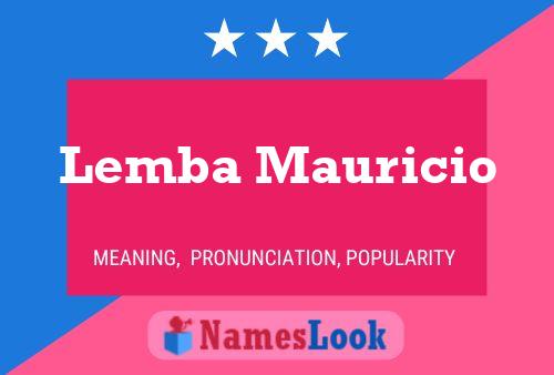 Lemba Mauricio Namensposter