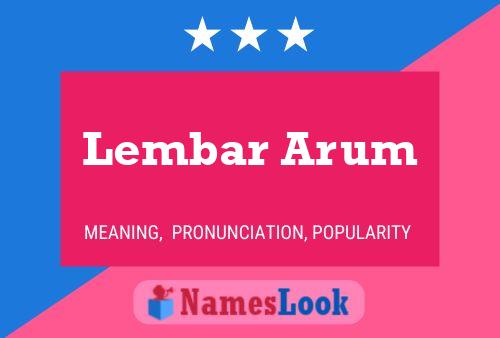 Lembar Arum Namensposter