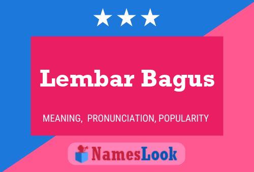 Lembar Bagus Namensposter