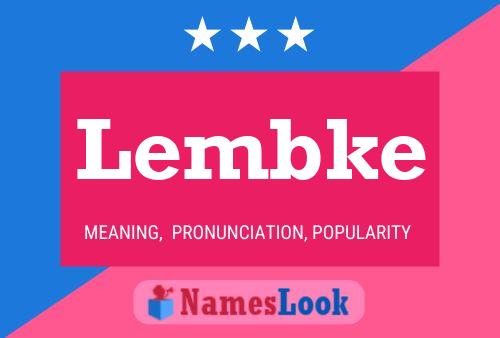 Lembke Namensposter