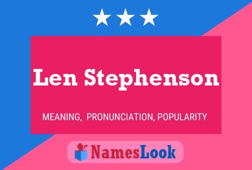 Len Stephenson Namensposter