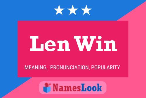 Len Win Namensposter