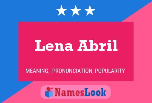 Lena Abril Namensposter