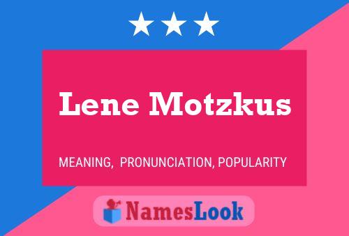 Lene Motzkus Namensposter