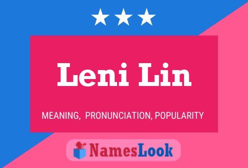 Leni Lin Namensposter