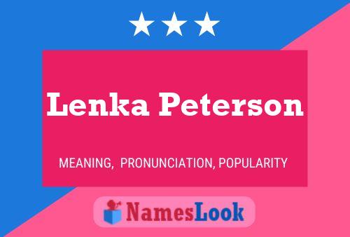 Lenka Peterson Namensposter