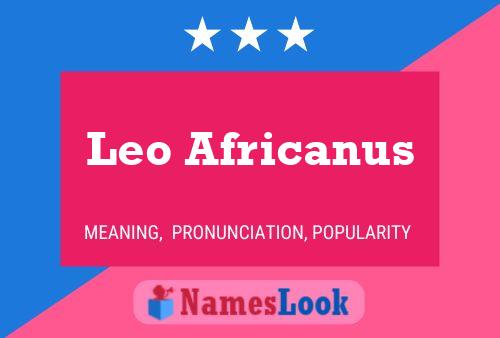 Leo Africanus Namensposter