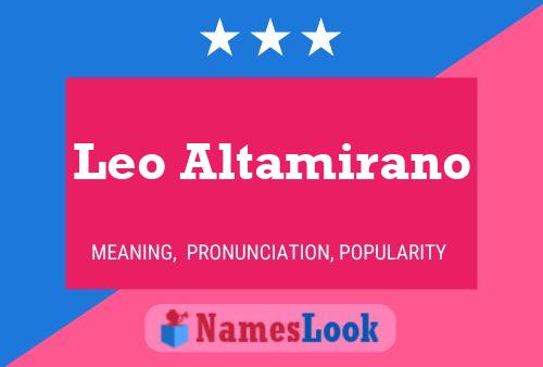 Leo Altamirano Namensposter