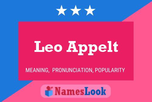 Leo Appelt Namensposter