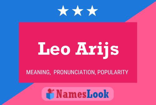 Leo Arijs Namensposter