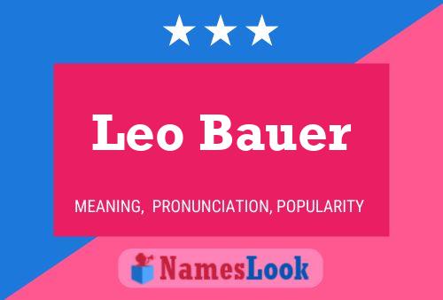 Leo Bauer Namensposter