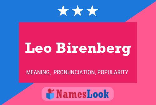 Leo Birenberg Namensposter