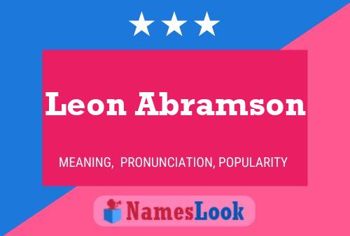 Leon Abramson Namensposter