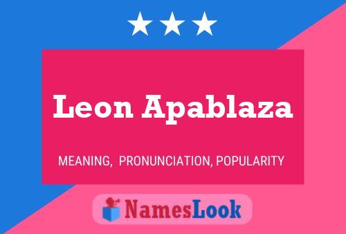 Leon Apablaza Namensposter