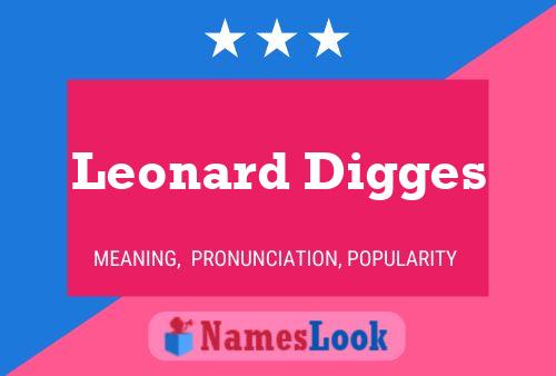 Leonard Digges Namensposter