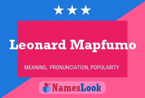 Leonard Mapfumo Namensposter