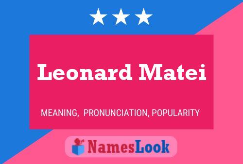 Leonard Matei Namensposter