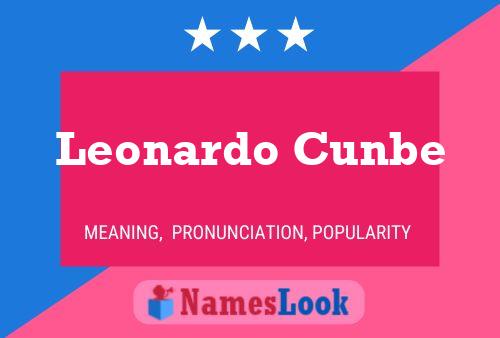 Leonardo Cunbe Namensposter