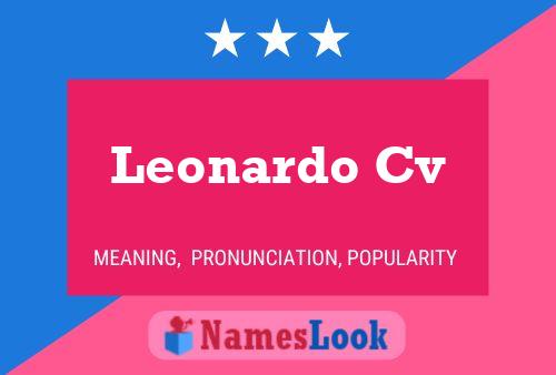 Leonardo Cv Namensposter