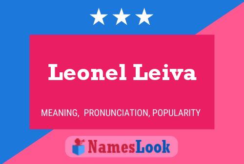 Leonel Leiva Namensposter