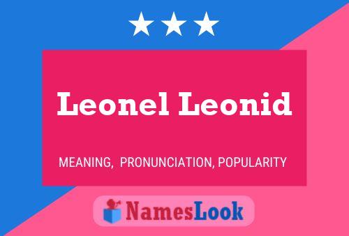 Leonel Leonid Namensposter