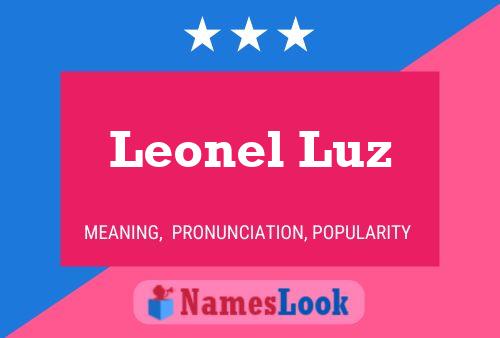 Leonel Luz Namensposter